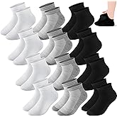 Twistover 12 Pairs Diabetic Ankle Socks for Men Extra Wide No Show Diabetic Socks for Women Bariatric Thin Mesh Anklet for Swollen Feet, Size for Men 11-15, Women 12. 5-16. 5