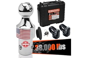 FLEXHITCH Anti-Theft Lock 60639 Puck System Gooseneck Hitch Kit with Suitcase for F250 F350 F450 Silverado 2500/3500HD, Sierra 2500/ 3500HD, Titan XD, 2-5/16" gooseneck Ball, Two Safety Chain Anchors, 38000lbs