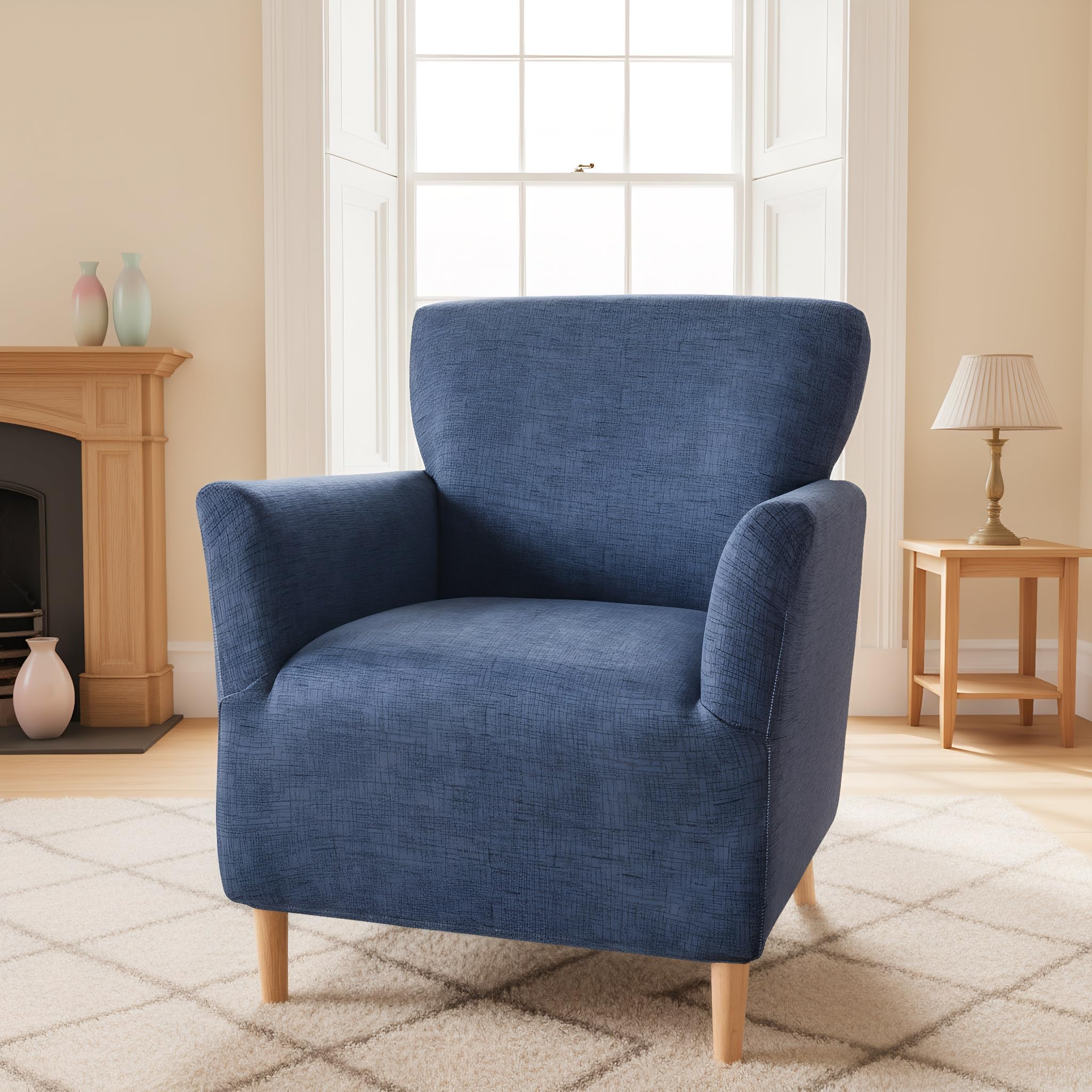 LiveGo Stretch Banquet Armchair Slipcover, Knit Chair Covers with Arms, Non-Slip Waterproof Chair Slipcover for Living Room, Office, Reception, and Pet-Friendly Furniture Protector (Color a)