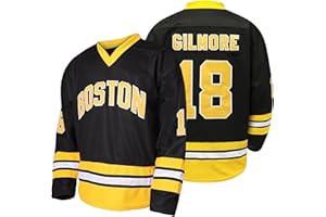 Resbai Mens Gilmore #18 Boston Adam Sandler Sports Shirt Movie Ice Hockey Jersey Stitched Letters & Numbers S-3XL