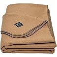 Arcturus Military Wool Blanket - Warm, Thick, Washable - Great for Outdoors, Camping, Stadium Blanket, Picnics, Travel - Car & Bushcraft Survival Kits, Large 64in x 88in 4.5 lb