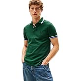Tommy Hilfiger Mens Short Sleeve Casual Polo Shirts in Slim Fit with Stretch and Cuff Designs