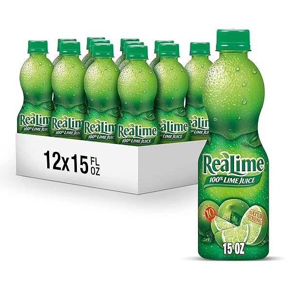 REALIME 100% LIME JUICE, 15 FL OZ BOTTLE...