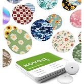 Kovoq Freestyle Libre 3 &amp; Plus Sensor Covers Waterproof, 2pcs Protective Hardshell Cover + 10pcs Surprise Pattern Sensor Patches, Multiple Protection for CGM Glucose Monitor