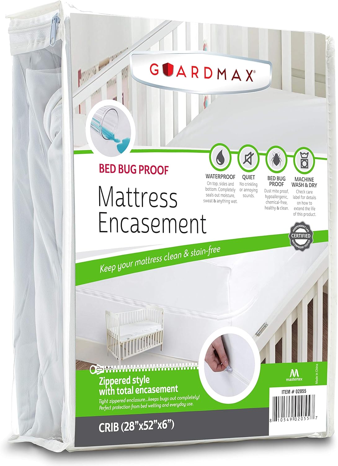 crib mattress protector zippered