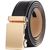 Tonywell Ratchet Belts for Men, Leather Dress Casual Belt, 1 3/8" Adjustable with Comfort Click Buckle