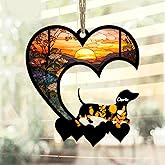 Lovely POD Dachshund Suncatcher Ornaments, Personalized Dachshund Memorial with Name, Dogs Loss Ornaments, Dog Remembrance Gift, Dog Memory Ornament, Loss of Dogs Sympathy Gifts