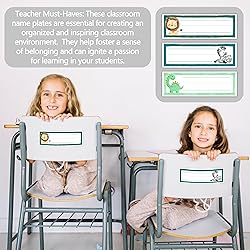 30 Name Tags for Classroom Cubbies, 3x9 in Woodland