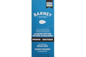 Barney Butter Almond Butter Snack Packs, Smooth, 6 Count