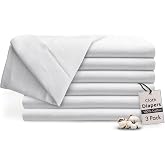 Ruvanti Cloth Diapers 3 Pack Flatfold 100% Cotton 23"x23" Unisex Birdseye | Extra Large, Super Soft, Reusable Cloth, for Burp Cloths. Lint free Fabric for baby towels, Newborn diapers for toddlers