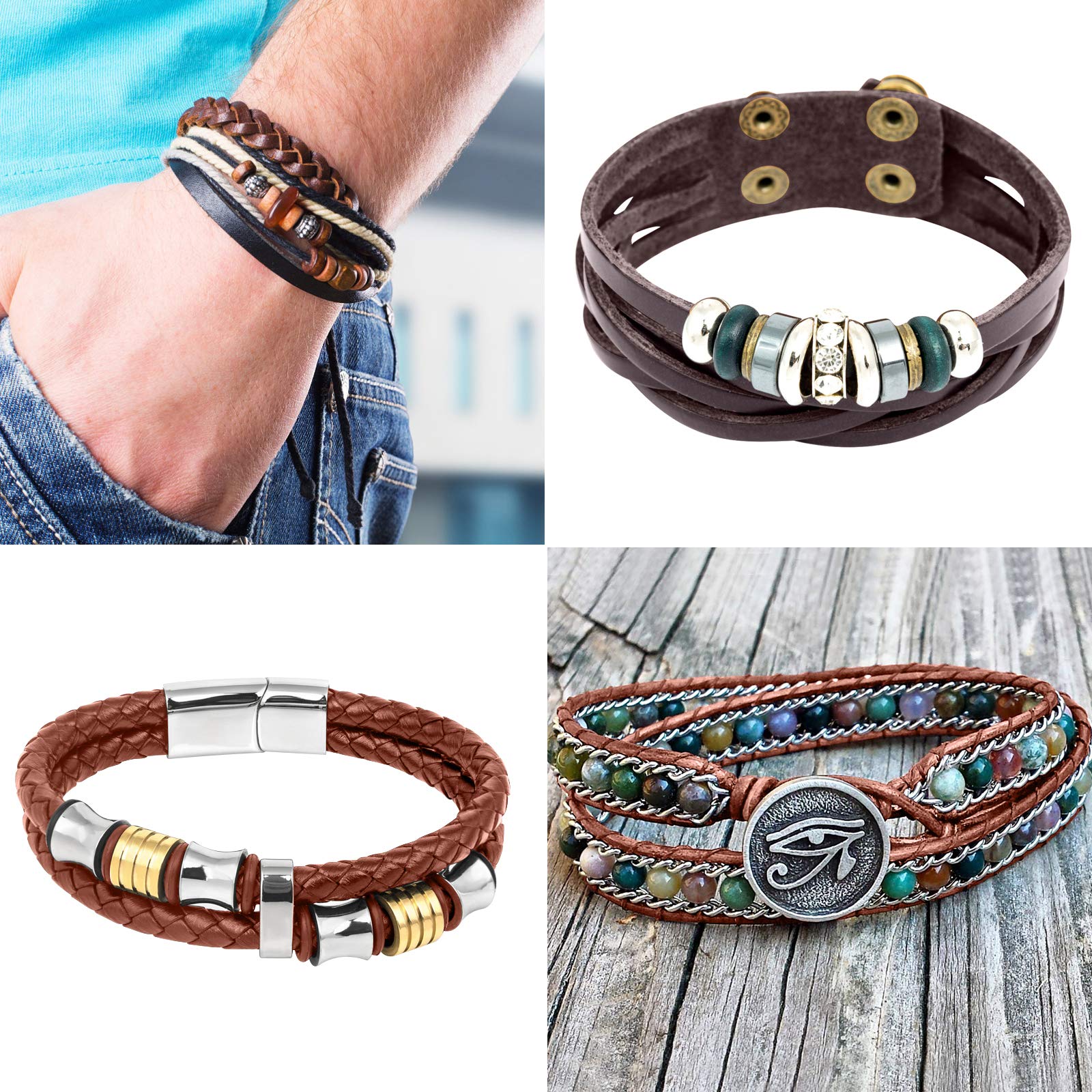 TeeLiy 3mm Flat Genuine Leather Strip Cord Lace Full Grain Cowhide Leather Cord Lacing Braiding String (Dark Brown Alum_5Yards)