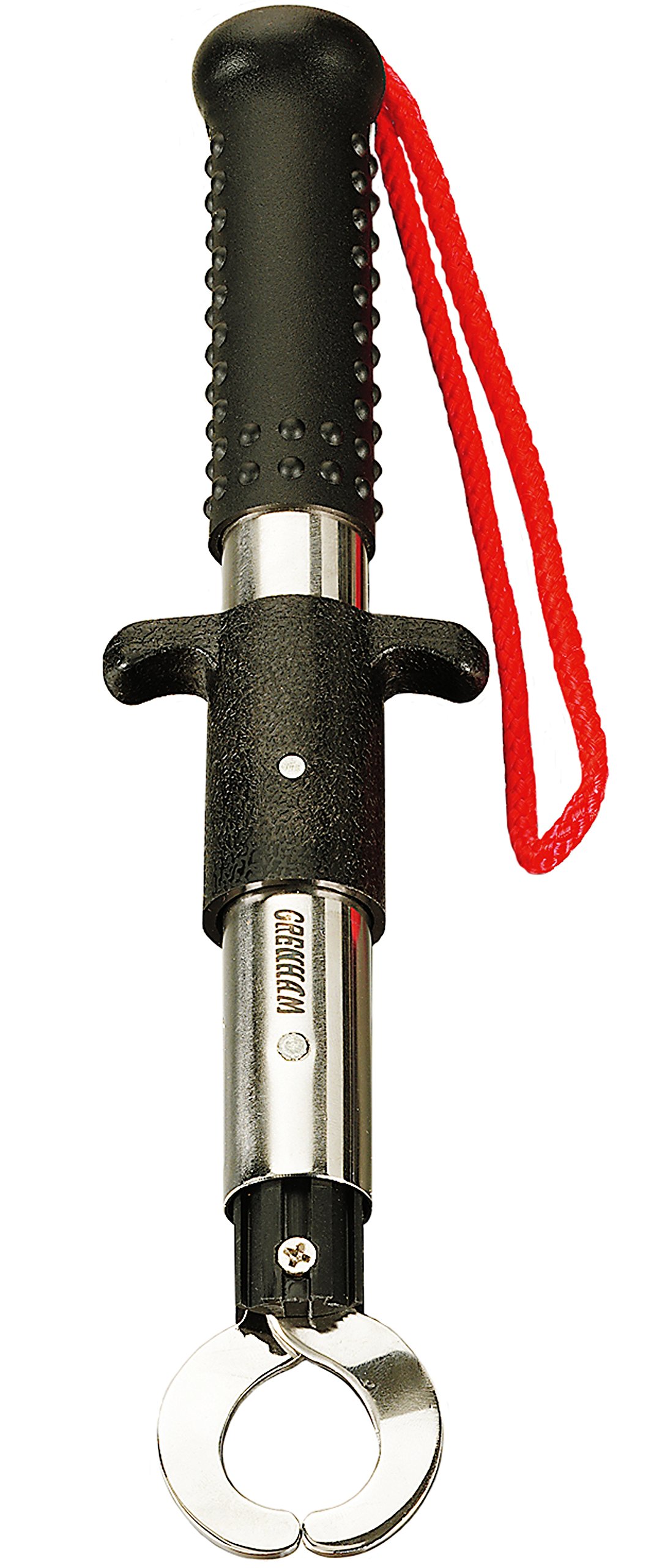 FLADEN Fishing Spring Loaded Stainless Steel Quality FISH GRIPPER 30.5cm / 12ins - With Lanyard and Non Slip Handle [28-16001]