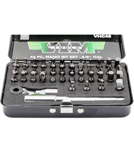 Amazon.com: Vim Tools VHC77 '77-Piece' Half Cut Stubby Bit Set