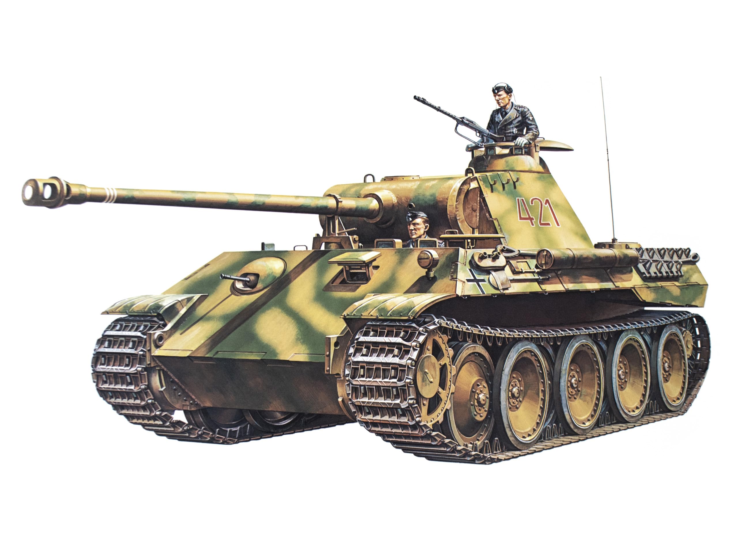 Tamiya German Panther Medium Tank - 1:35 Plastic Model Kit 35065