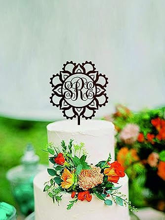 Initial Cake Topper Monogram Cake Topper Ornament Topper Couple