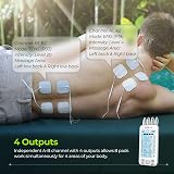 AUVON 4-Channel TENS EMS Machine with 10 Pads 24 Modes 2x2 and 2x4 Electrodes view 3