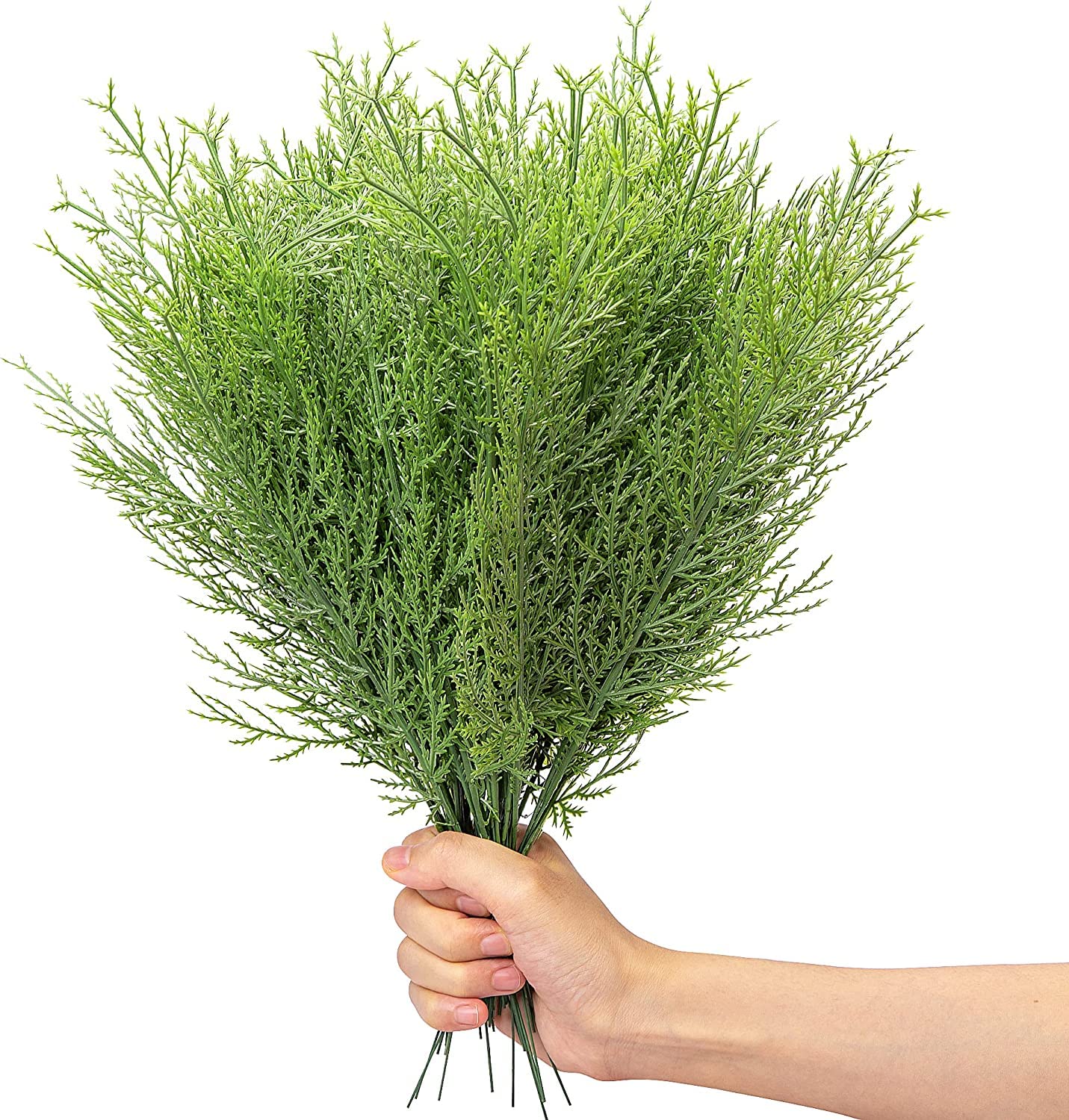 60 PCS Artificial Pine Branches,Fake Greenery Plants Pine Sprigs,Faux Pine Leaves Picks for DIY Garland Crafts Christmas Embellishing and Home Garden Decoration