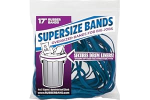 Alliance Rubber 08995 SuperSize Bands, 17" Blue Large Heavy Duty Latex Rubber Bands (4 ounce resealable bag contains approx. 12 bands)