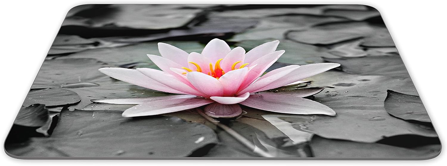 Destination Vinyl Ltd Pretty Pink Water Lillie Mouse Mat Pad - Flower Lilly Mum Gift Computer #13117, Multicolor - Image 3