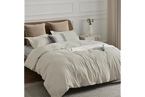 Bedsure Duvet Cover Oversized King Size - Soft Double Brushed Bedding Set for Kids & Adults, Zipper Closure, 3 Pieces, Includes 1 Duvet Cover (120"x98") & 2 Pillow Shams, NO Comforter, Linen