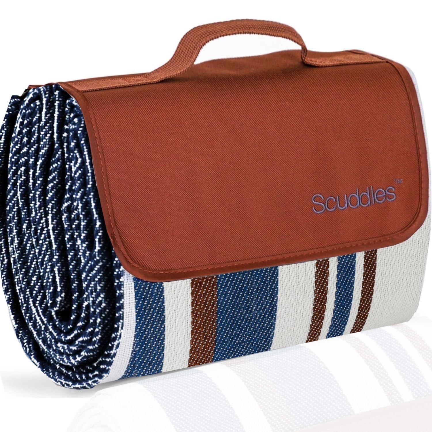 Photo 1 of scuddles 60" x 60" Extra Large Outdoor Picnic Blanket – Waterproof, Foldable Travel Mat for Beach, Camping, Grass, Lawn, Park, Summers – Dual Layer, Soft Throw Rug Fits 4 Adults