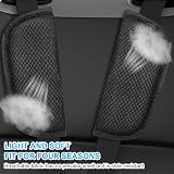 URAQT Baby Stroller Car Seat Strap Covers 2 Pack Black Universal view 3