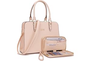 Qiyuer Satchel Purses For Women Top Handle Bag Purse And Wallet Set Work Tote Bags 2pcs