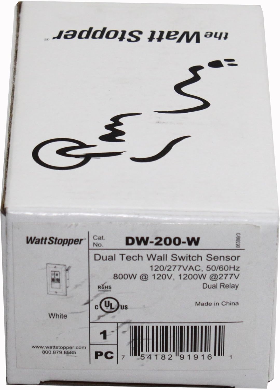 Wattstopper Dw 200 W Dual Relay Occupancy Sensor Switch White