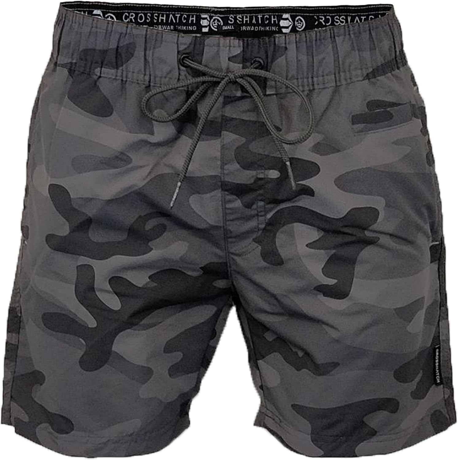 Mens Crosshatch Army Camo Swim Shorts Camouflage Quick Dry Knee Length