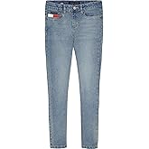Tommy Hilfiger Girls Mid Rise Skinny Fit Stretch Denim Jean, Zipper Fly & Button Closure