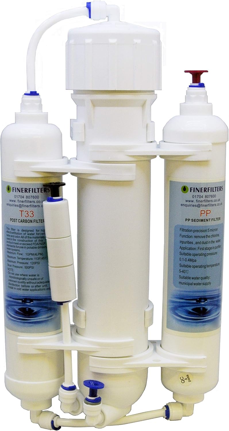 FINERFILTERS Reverse Osmosis Aquarium Compact Water Filter System 3 ...