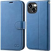 OCASE Compatible with iPhone 15 Wallet Case, PU Leather Flip Folio Case with Card Holders RFID Blocking Kickstand [Shockproof TPU Inner Shell] Phone Cover 6.1 Inch 2023, Light Blue