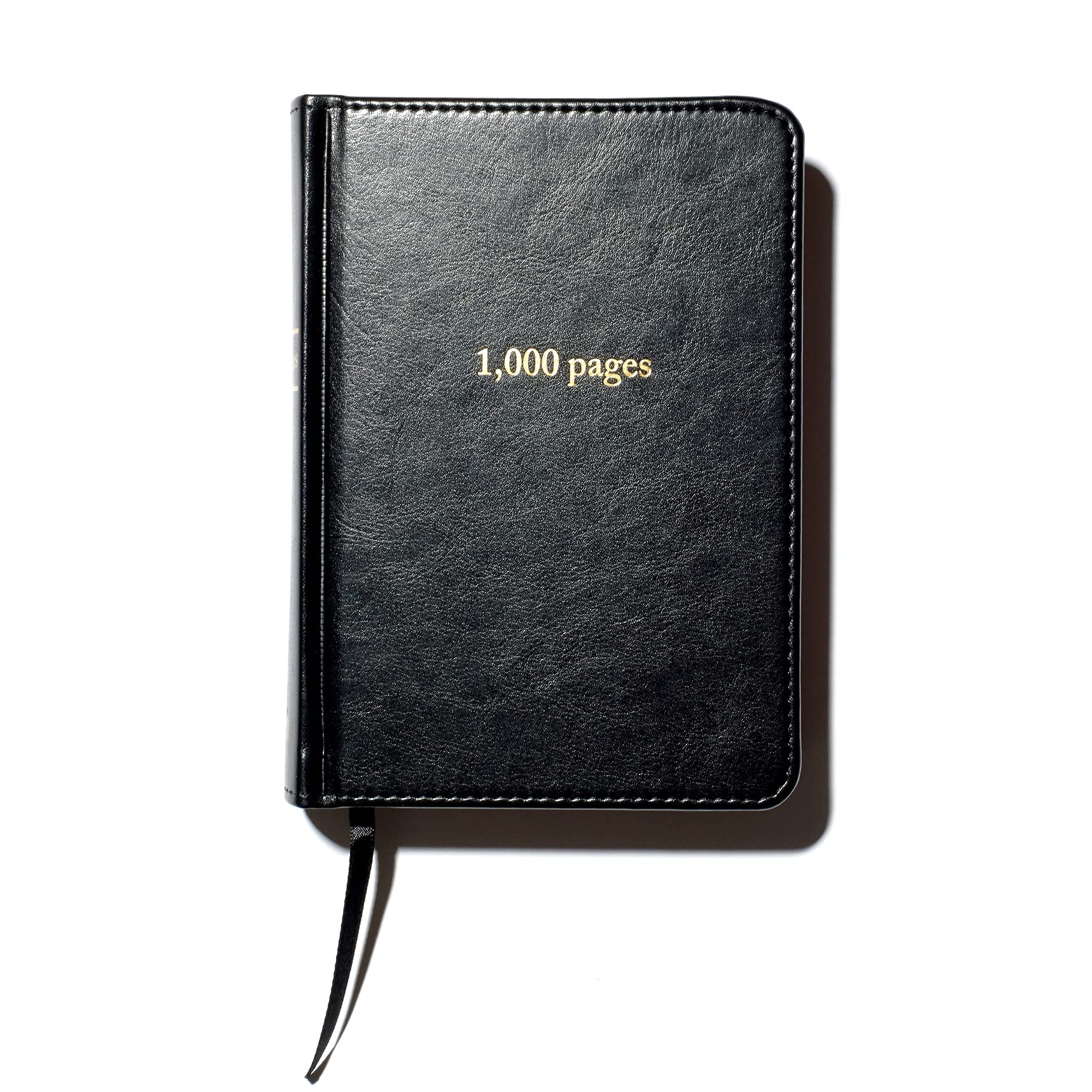 Milimetrado - Original Vintage 1000 Page Notebook, Black with Gold Letters