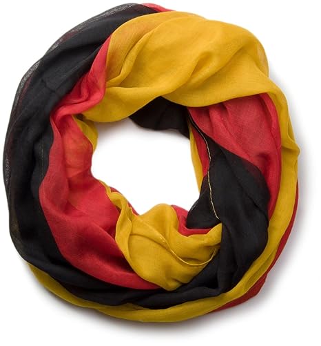 styleBREAKER stylisch leichter Loop oder Schal im Deutschland Flaggen Design / Fanschal / Fanartikel / Schlauchschal 01017013