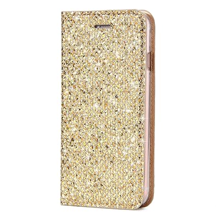MoreChioce kompatibel mit Galaxy S7 Edge Hülle,kompatibel mit Samsung Galaxy S7 Edge Flip Wallet Case, Luxus Glitzer Bling St