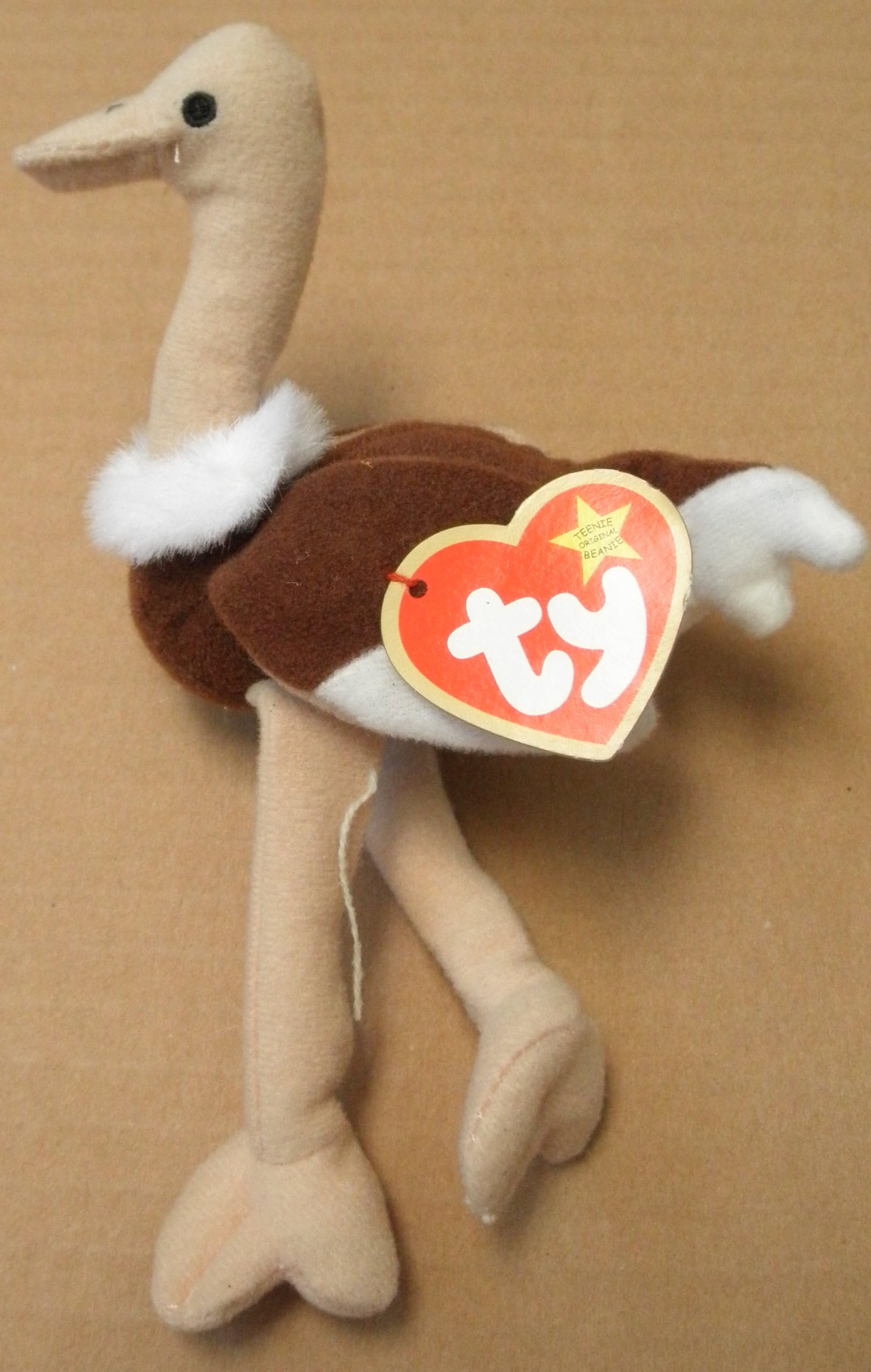 G72264309 TY Teenie Beanie Babies Stretchy The Ostrich Plush Toy Stuffed Animal