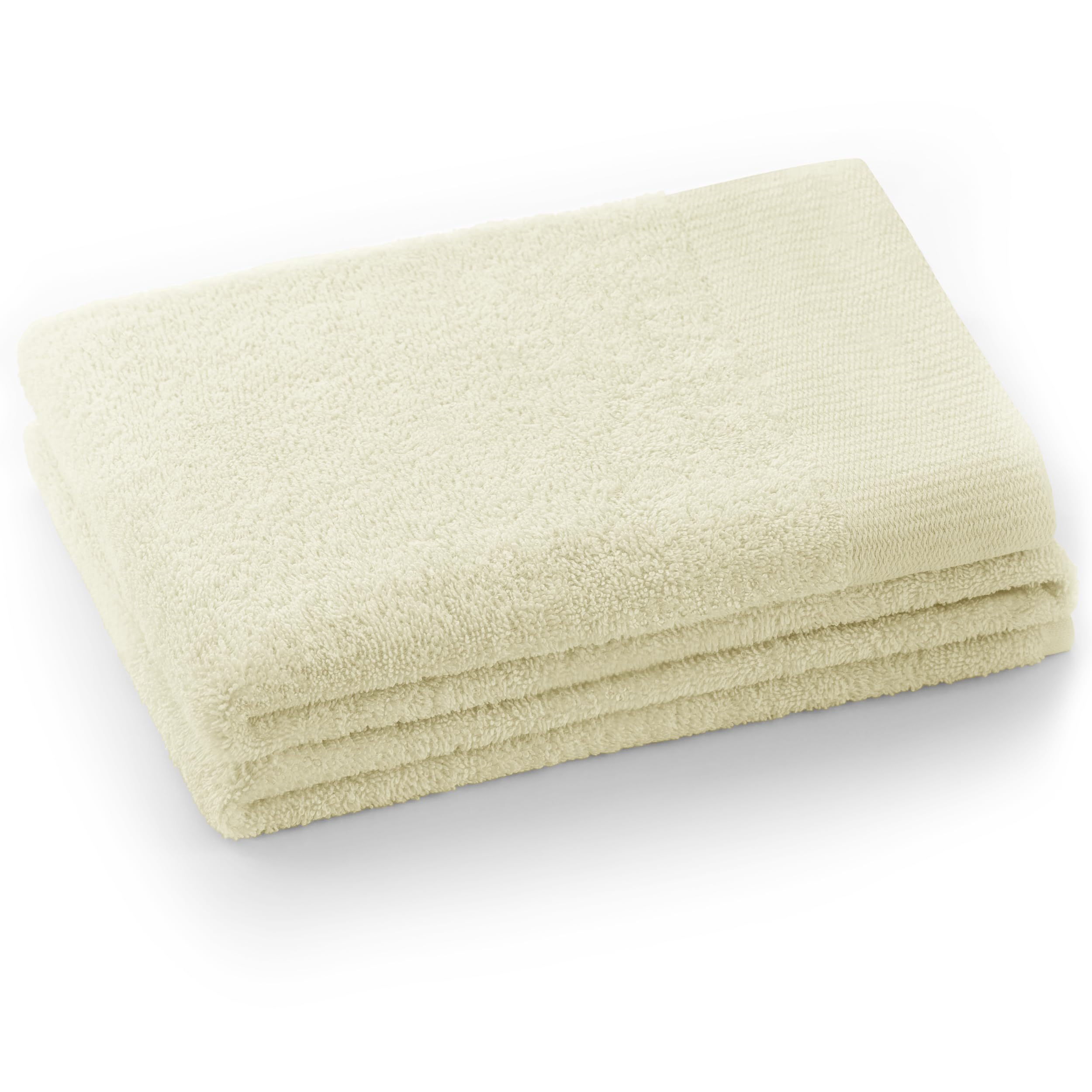 AmeliaHome 70x140 cm Bath Towel 100% Cotton Absorbent Ecru Cream Amari
