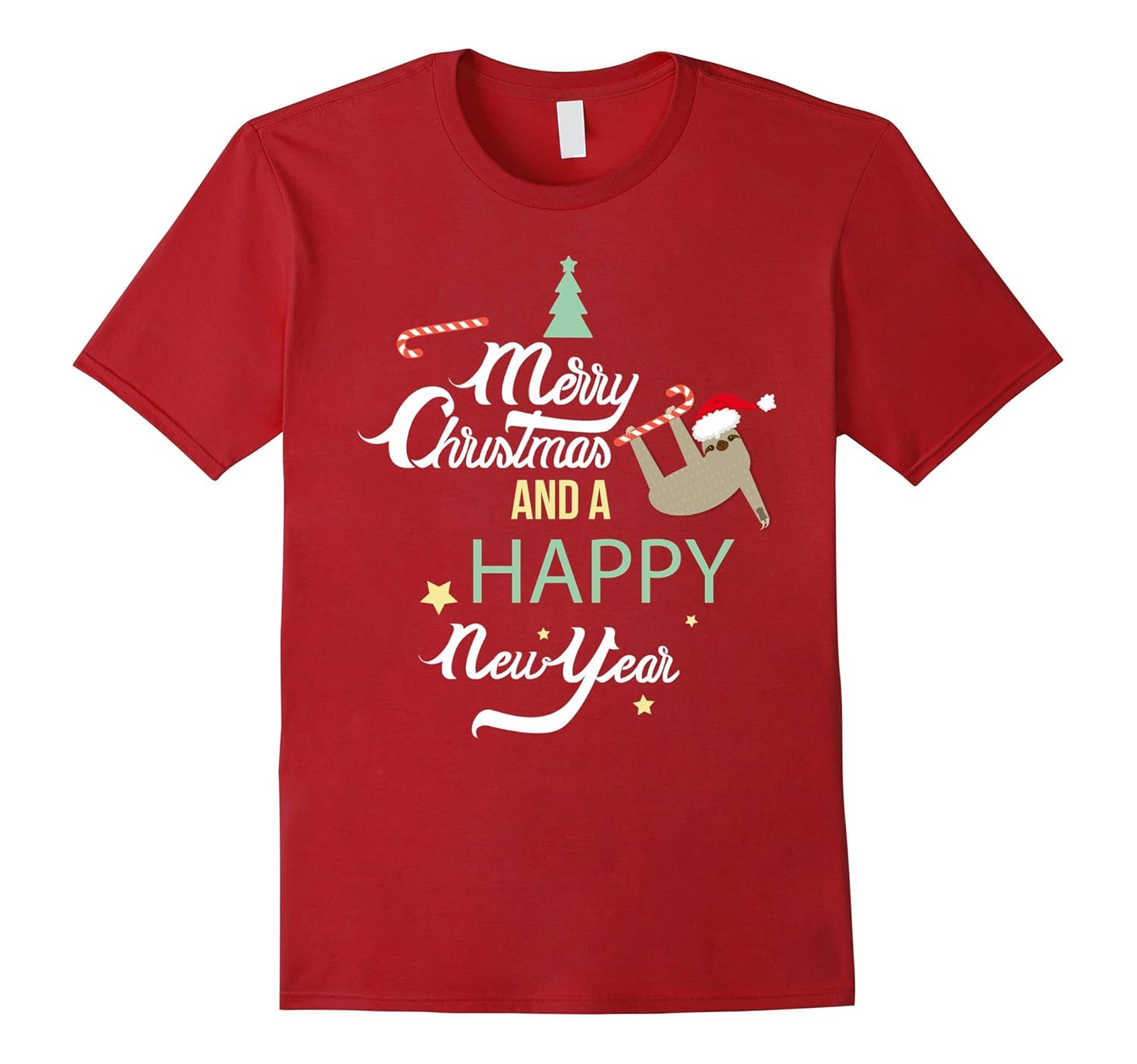 Merry Christmas Happy New Year Santa Sloth Christmas Shirt-ANZ