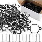 Kittmip 120 Pcs Mount Compatible with 200 ft Govee Pro H706 H806 Permanent Outdoor Lights Brackets with Screws for Soffit, Clip Replace Glue(Black)