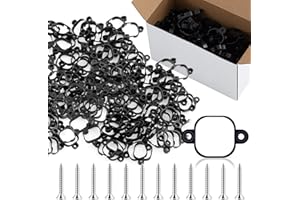 Kittmip 120 Pcs Mount Compatible with 200 ft Govee Pro H706 H806 Permanent Outdoor Lights Brackets with Screws for Soffit, Clip Replace Glue(Black)