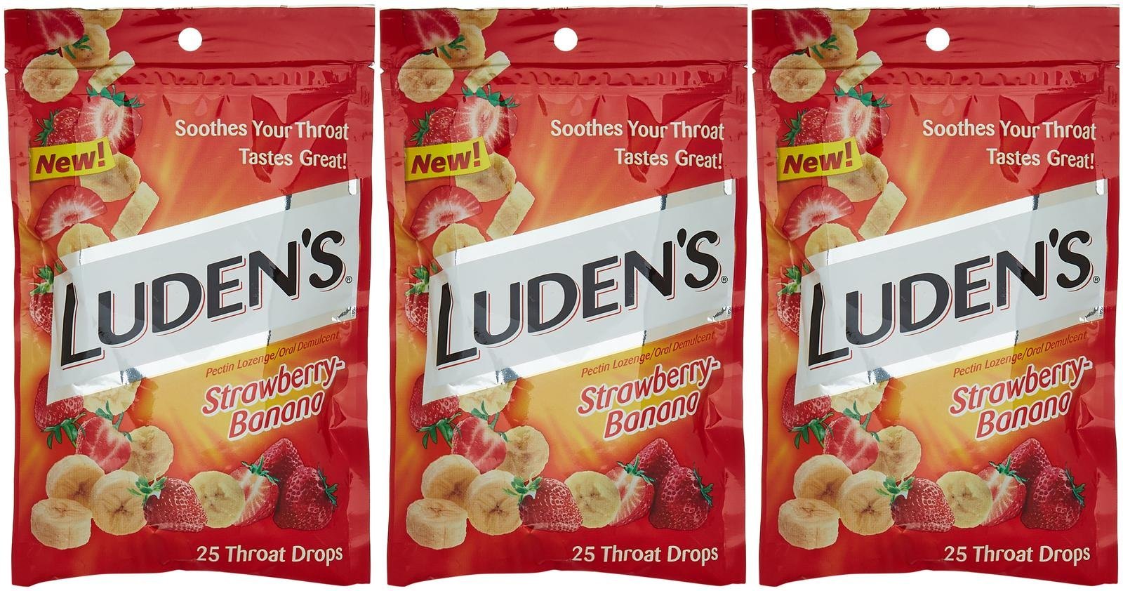 Luden's Throat Drops Blue Raspberry 25 ct 3 pk