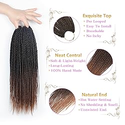 MOSINA Senegalese Twist Crochet Hair 14 Inch
