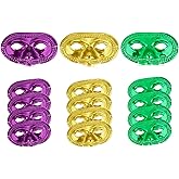 HadrNahkb Mardi Gras Masks Bulk 24pcs/12pcs Masquerade Mask with Band Mardi Gras Mask for Men Women Mardi Gras Decor Cosplay