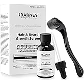 5% Minoxidil Hair and Beard Growth Serum - Natural Extracts, Biotin & Caffeine - Promotes Stronger, Thicker, Fuller Hair and Beard Growth - For Men and Women