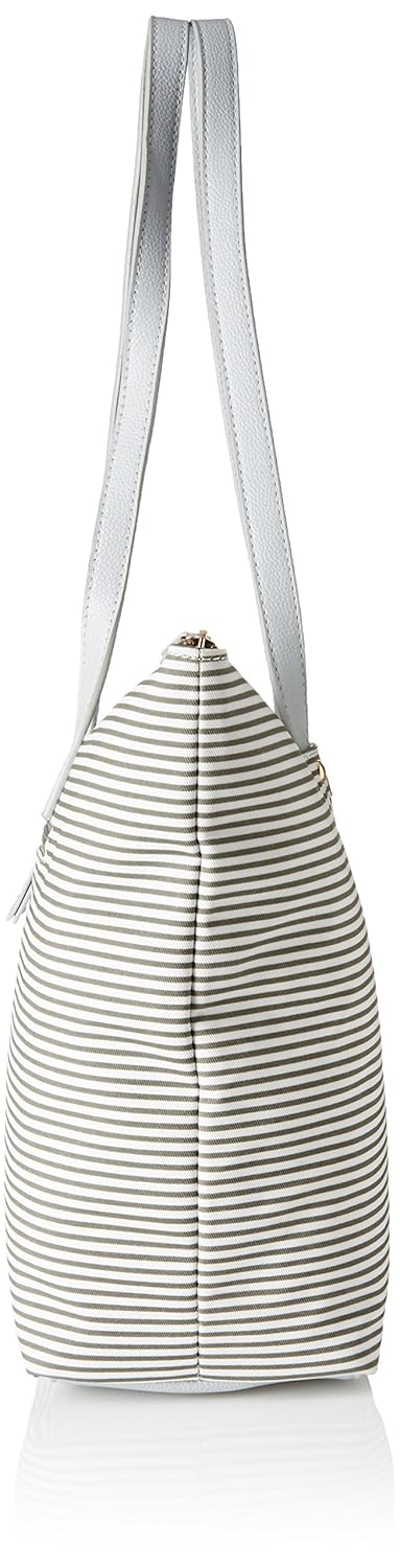 caprese eva women's tote bag (grey and white)