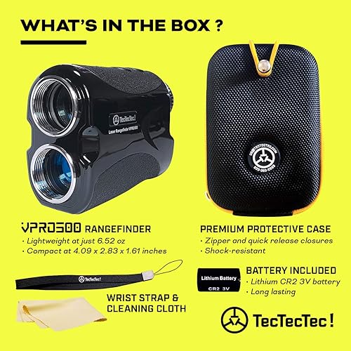 Upgraded Slope TecTecTec VPRO500 Golf Rangefinder with Slope Laser  Range Finder with Flagseeker VPRO500®