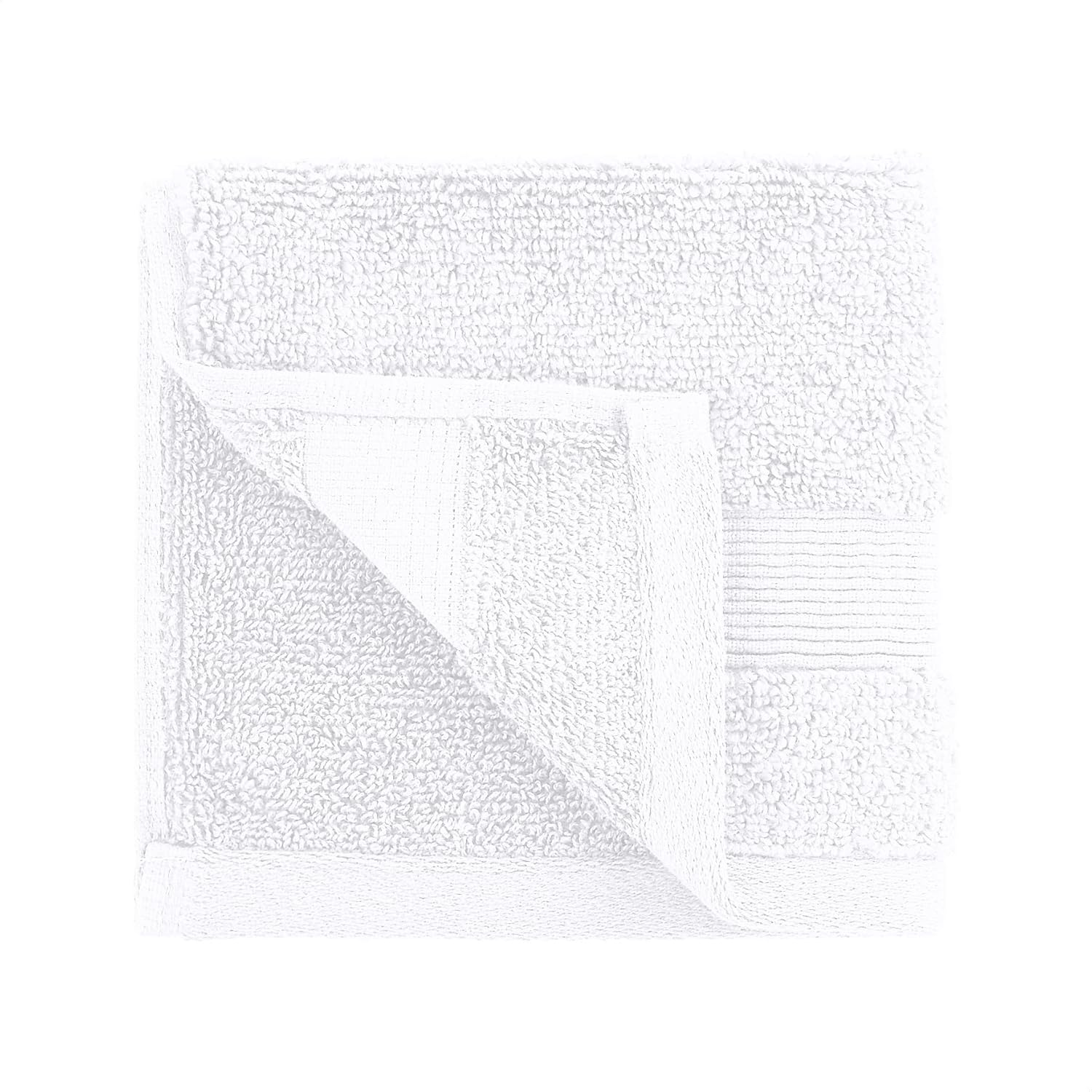 Basics Dual Performance Washcloths - 12-Pack, Scenic Snow: Home & Kitchen