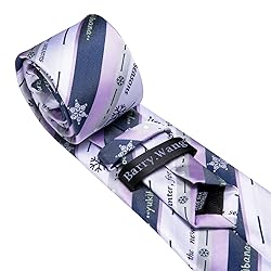 Barry.Wang Mens Christmas Tie Set Blue White