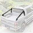 KUAFU Adjustable Roll Bar Chase Rack Compatible with Full Size Trucks Silverado Ram F150 Sports Bar Cargo Rack Black Steel