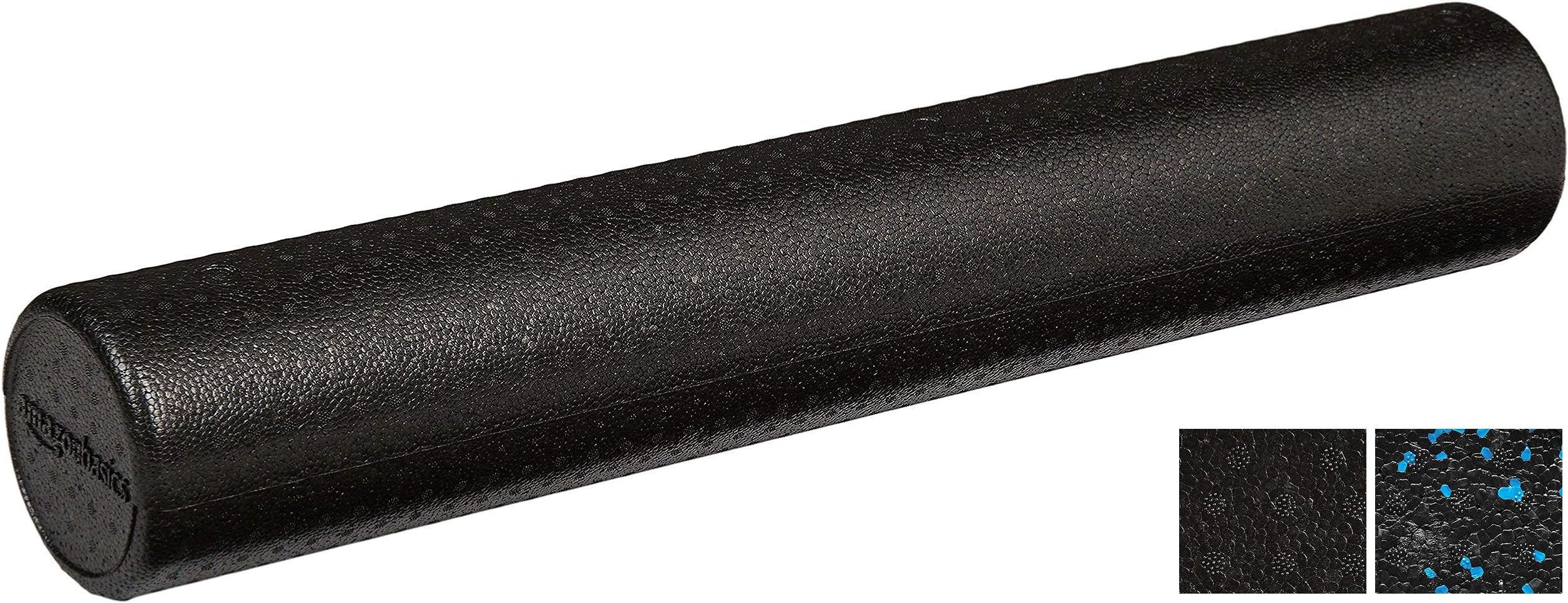 AmazonBasics High-Density Round Foam Roller, Black and Speckled Colors (Certified Refurbished)